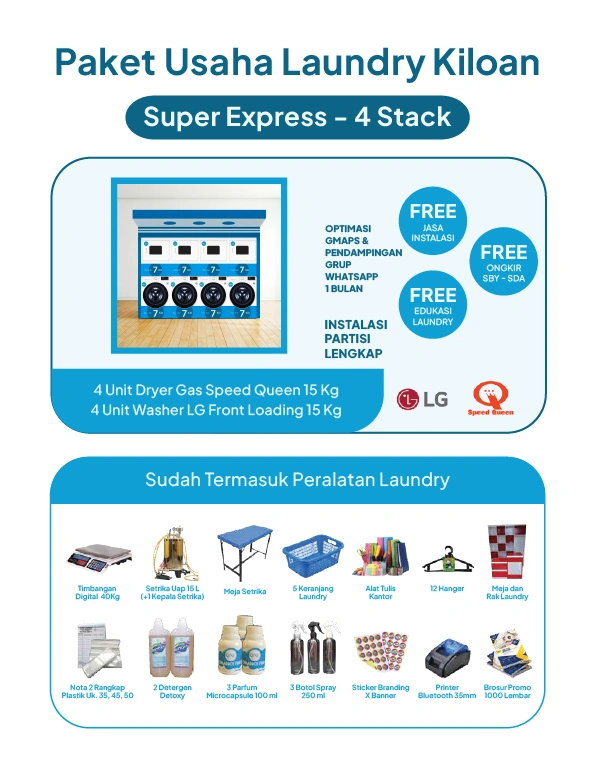 Paket Super Express - 4 Stack