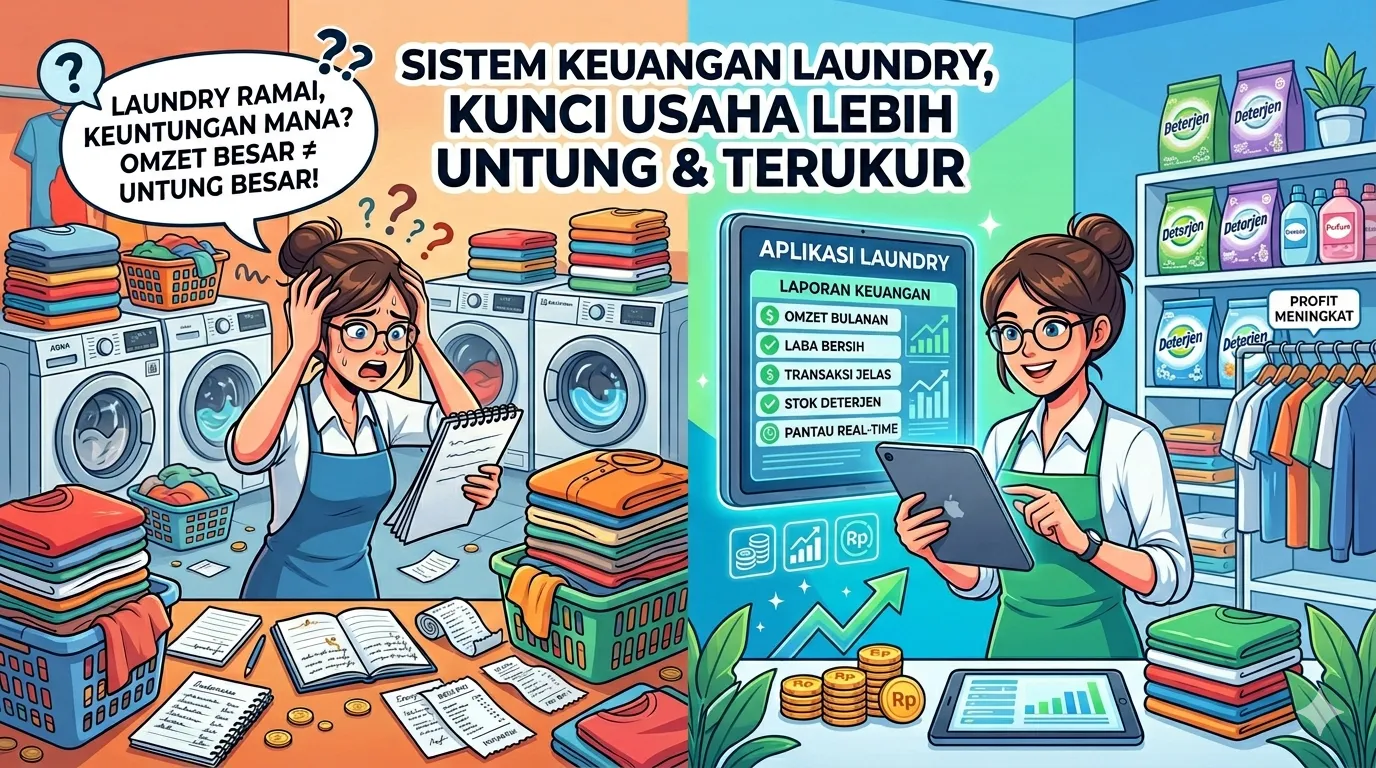 Sistem Keuangan Laundry Rapi, Kunci Usaha Lebih Untung dan Terukur