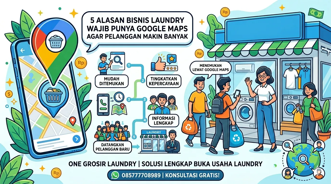 5 Alasan Bisnis Laundry Wajib Punya Google Maps agar Pelanggan Makin Banyak