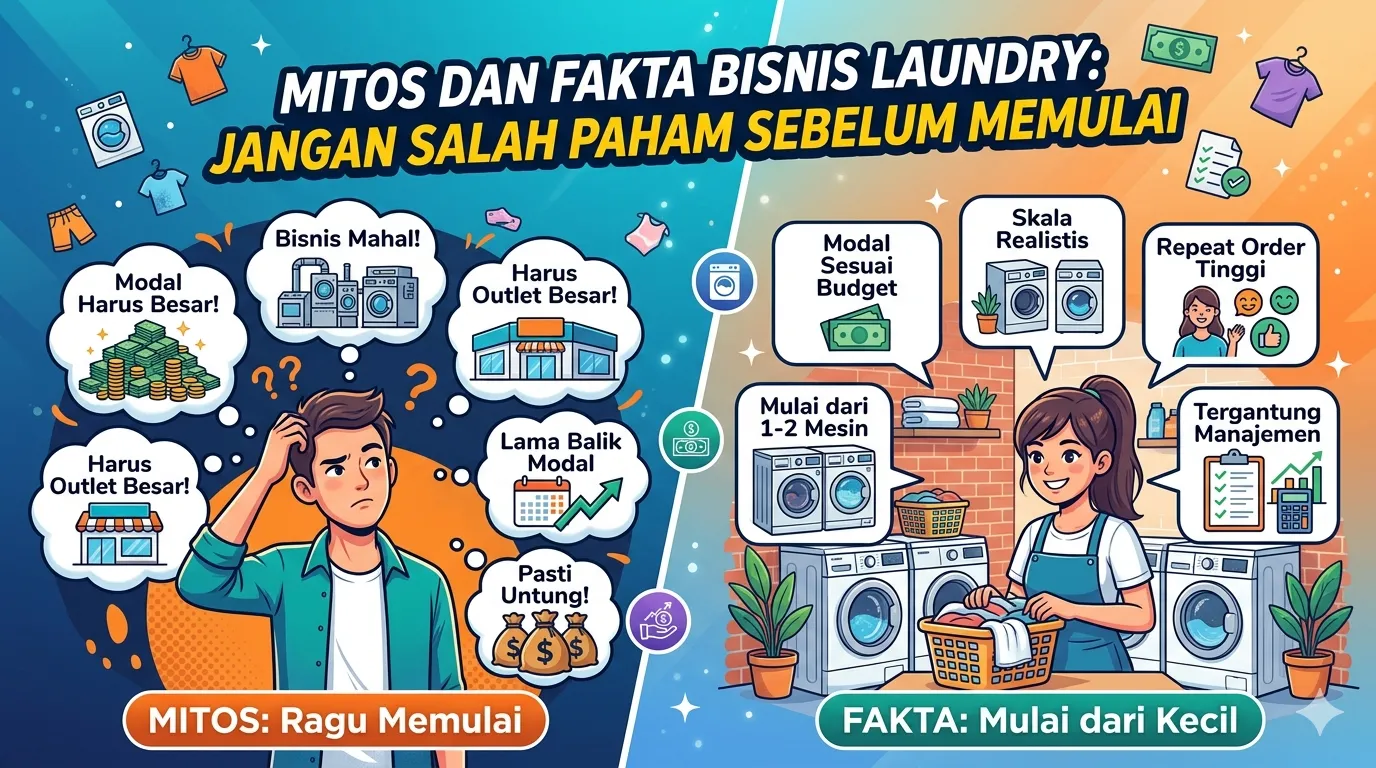 Bisnis Laundry -  Mitos dan Fakta yang Perlu Tahu