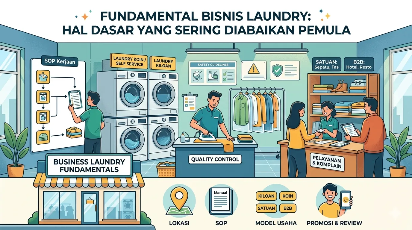 Fundamental Bisnis Laundry: Hal Dasar yang Sering Diabaikan Pemula