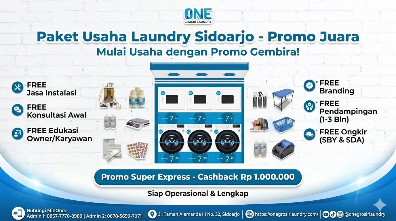 Paket Usaha Laundry Sidoarjo Termurah dan Terlengkap