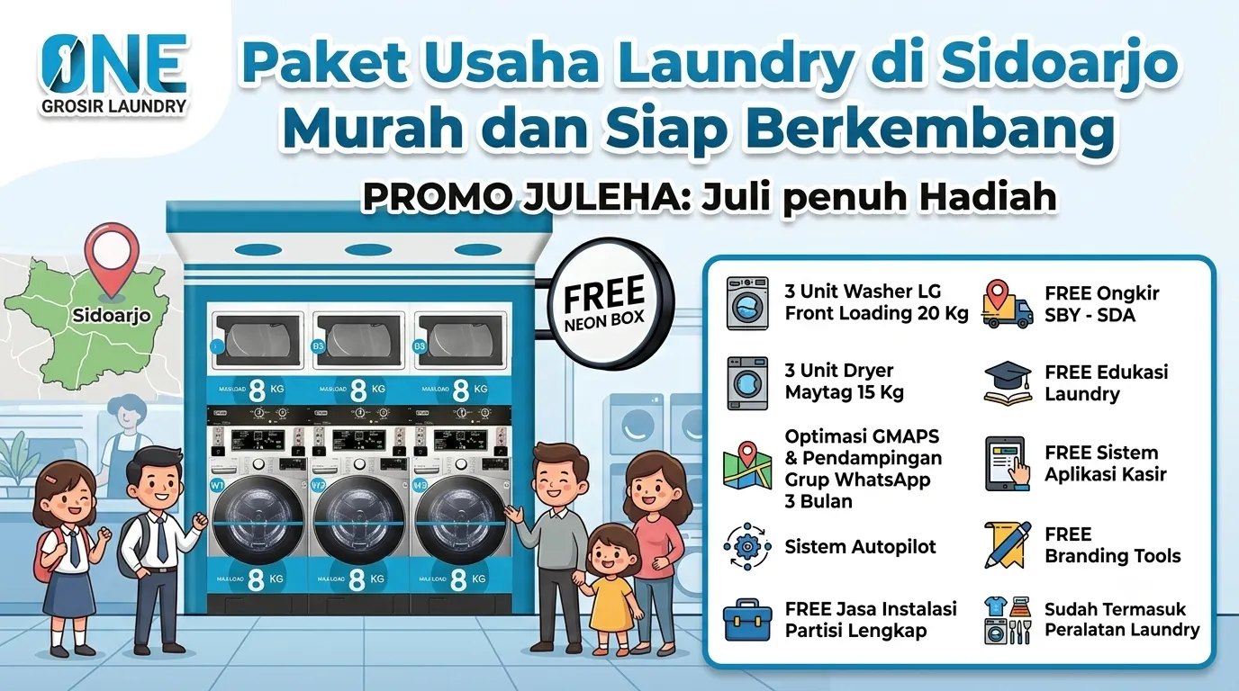  Paket Usaha Laundry di Sidoarjo Murah dan Siap Berkembang