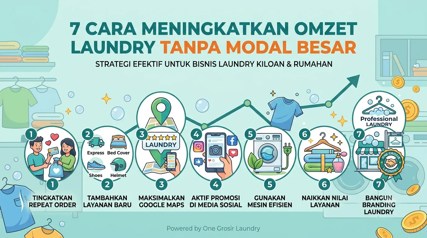 7 Cara Meningkatkan Omzet Laundry Tanpa Modal Besar